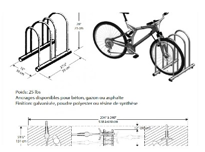Damco Support de stationnement 6 vélos - Mascouche, QC