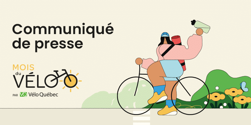 Bannière de Communiqué de presse pour le mois du vélo